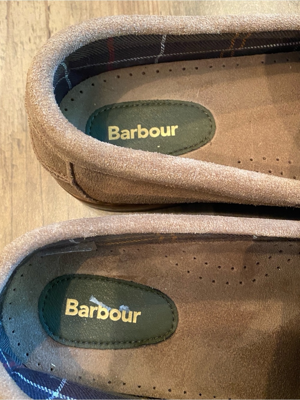 Barbour • Jen Suede Tassel Loafers • Tartan Lined British Heritage Shoes • Sz. 6 - Picture 6 of 9